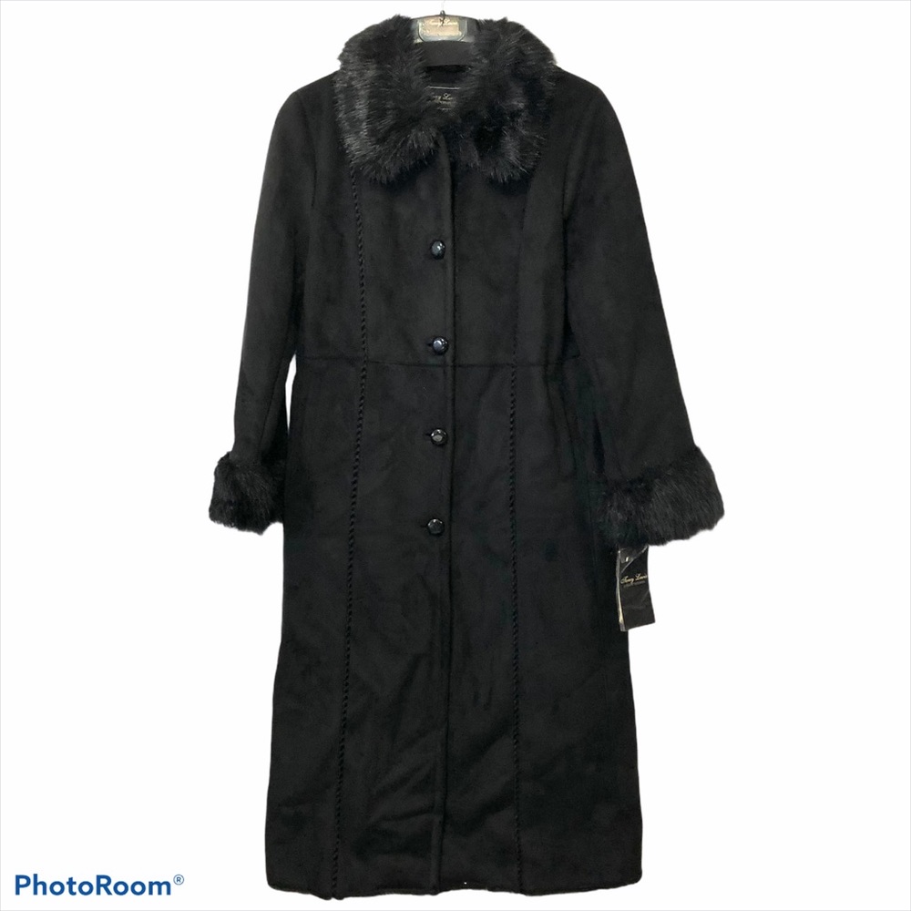Terry Lewis long black luxury coat - Picture 2 of 16